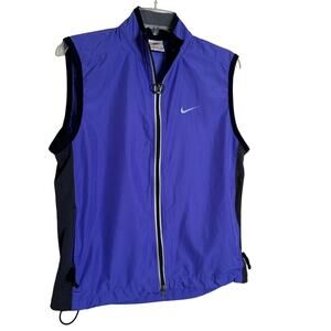 Nike Women's Vintage Running Vest Full Zip Vented Purple Size Medium